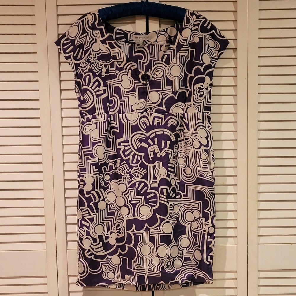 See by Chloe silk dress, size 2